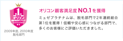 オリコン顧客満足度NO.1を獲得