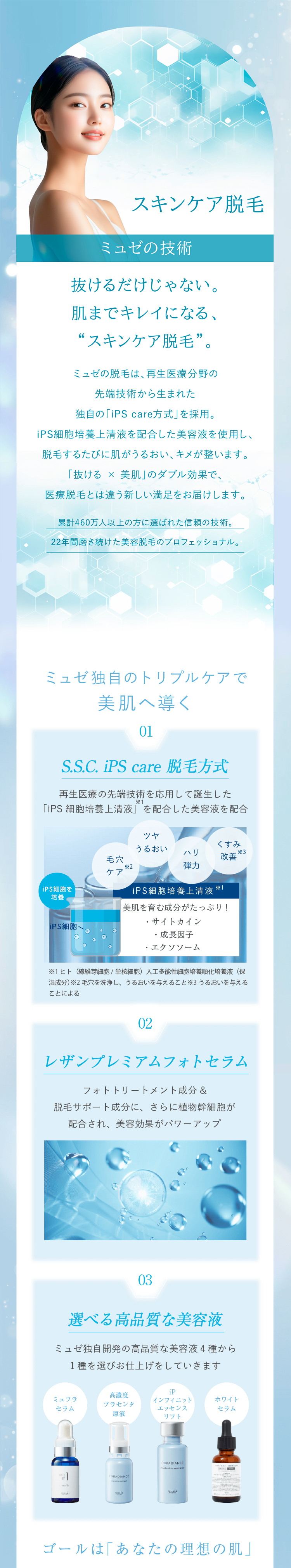 スキンケア脱毛