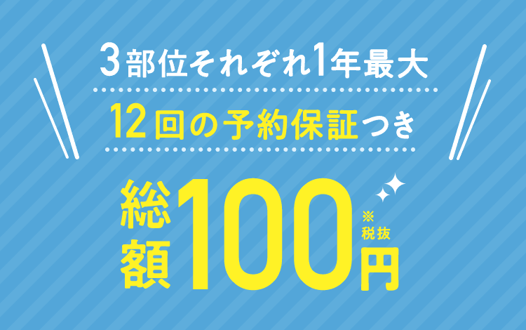 総額100円(税抜)