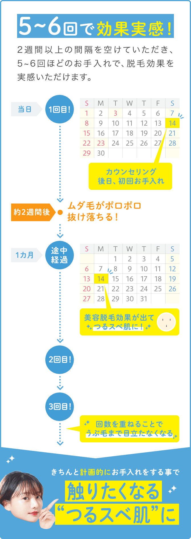 5~6回で効果実感！